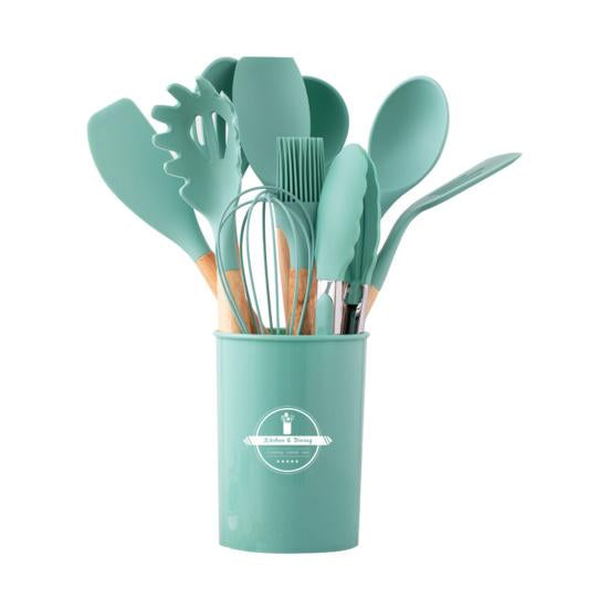 12 Pcs Silicone Cooking Utensils Kitchen Utensil Set 12 Pcs Silicone Cooking Utensils Kitchen Utensil Set